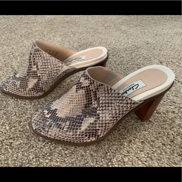 Clarks Shoes - Clark’s Snakeskin Peeptoes